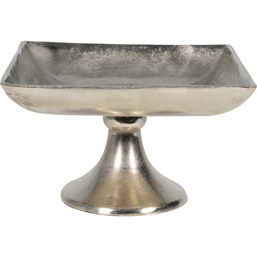 Lesli Living schaal Brush - zilver - 30x30x17cm