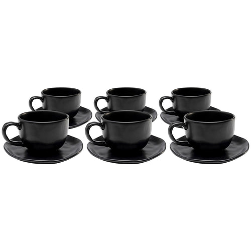 Kare Design Koffiekoppen Organic zwart (6/set)