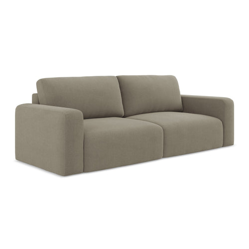 LaMiaSofa 3-zits slaapbank Ostia - textuurstof - donkerbeige - 244x102x79