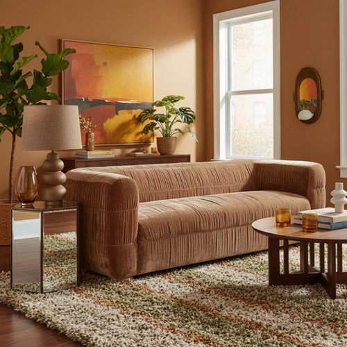 DÉJA Living 3-zits Bank Matre - Bruin Stof - 240x97x75cm - vtwonen shop