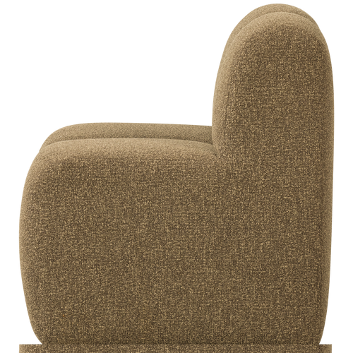 WOOOD eetbankje 84cm met rugleuning Mojo - Bouclé - Geel/Bruin Melange - vtwonen shop