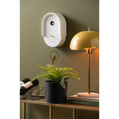 Karlsson wandklok Tweet - wit - 20x8.5x42cm