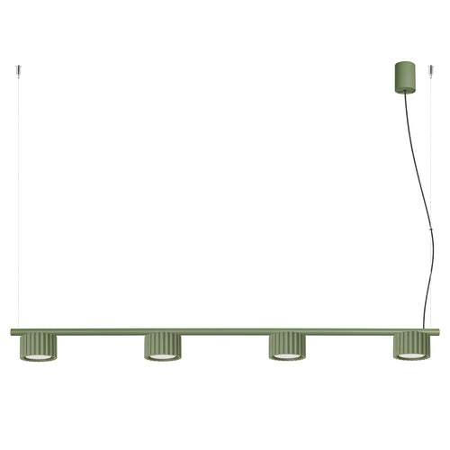Sollux Lighting Kroonluchter AURA 4 olijfgroen Gx53 - 122x10x208cm