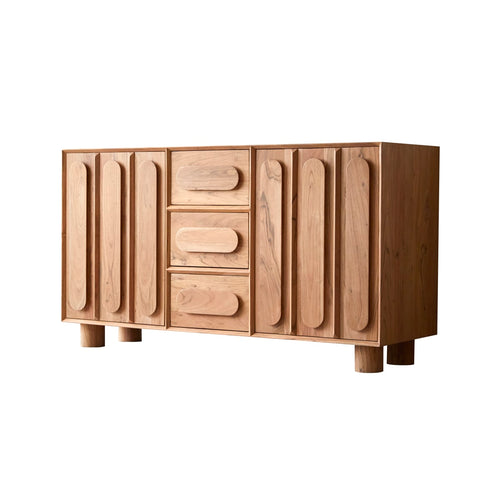 Tikamoon Badmeubel van massief acaciahout 145 cm - Naturel