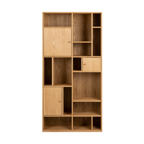 Lisomme Maarten Houten Boekenkast - B 90 cm - Naturel - vtwonen shop