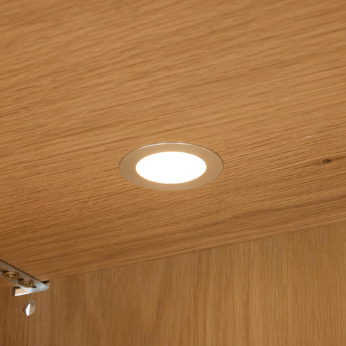 Furnhouse vitrinekast Nyborg - Natuurlijk eikenhout - MDF, Eikenfineer, Glas - 45x123x146