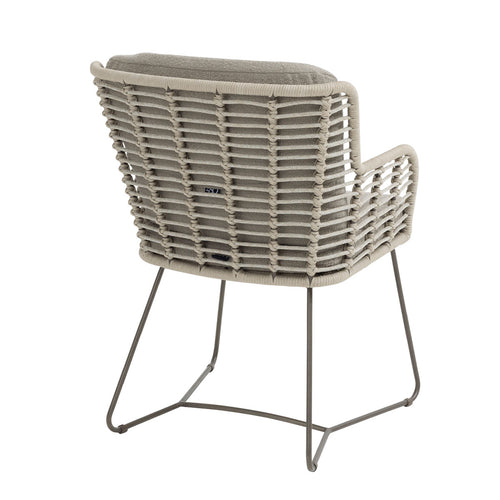 4 Seasons tuinset Fabrice 5-delig - Prado tuintafel Ø130 cm - ceramic sabbia terre