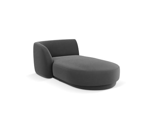 Micadoni - Linker meridiaan "Miley" flueel, grijs - 156x90x70cm