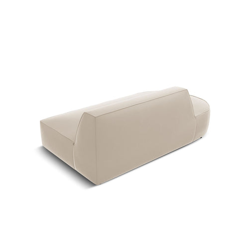 Cosmopolitan Design - Linker modulaire bank Siena 2-zits, flueel beige - 93x181x69cm