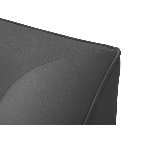 Cosmopolitan Design - Modulaire hoekbank rechts Siena 3-zits, imitatieleer donkergrijs - 180x186x69cm