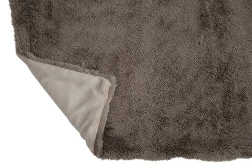 J-Line plaid Cutie - fleece deken – polyester – muisgrijs - 180 x 130 cm