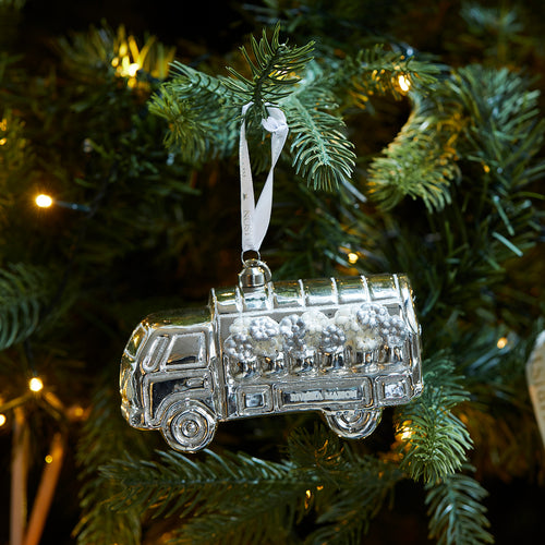 Rivièra Maison RM Limited Flower Truck Ornament - Glas - Zilver - vtwonen shop