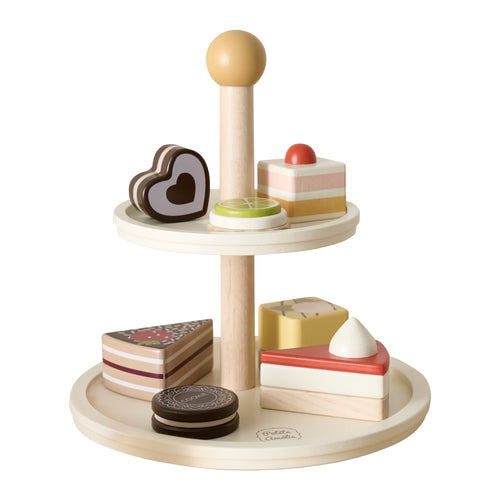 Petite Amélie Hout etagere mit Gebäck Noisette 9 delig - vtwonen shop