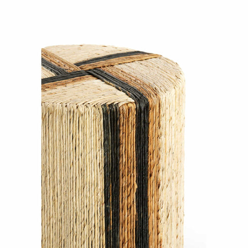 Light & Living poef Yuturi - bruin - Ø40cm