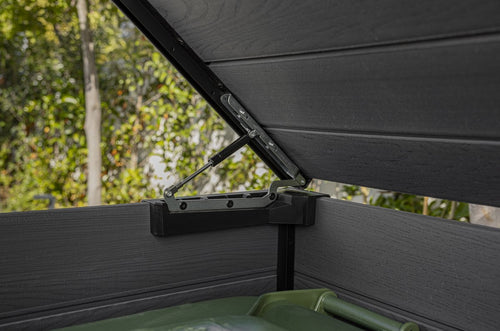 Keter Hide Away Containerberging - 2x 240L - Ashwood - vtwonen shop