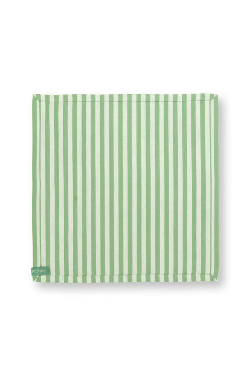 Pip Studio - Servetten Stripes - Lichtgroen - 40x40 cm - Set van 4