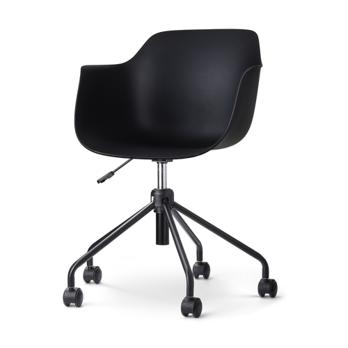 Nolon Nout-Puk Bureaustoel Zwart - met Armleuning - Zwart Onderstel - vtwonen shop
