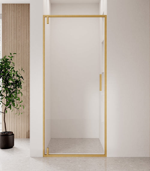 Badplaats Douchedeur Seattle 80 x 190 cm – Goud – Douchewand 6 mm Veiligheidsglas