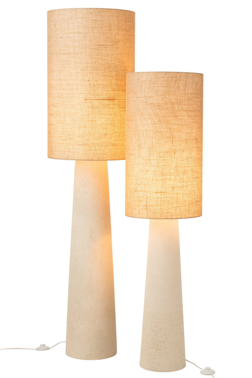 J-Line vloerlamp Ava - glasvezel/jute - naturel - large