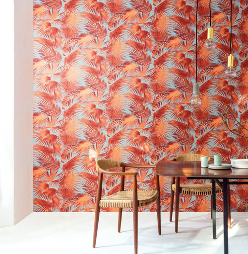 Masureel behang bladeren oranje - 53 cm x 10.05 m - 630904 - vtwonen shop