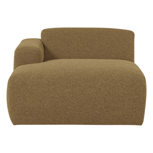 WOOOD chaise longue bank links Mojo Base - Bouclé - Geelbruin - 74x112x162