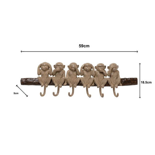 Kare Design Wand Kapstok wijze apen 59cm Kere Design