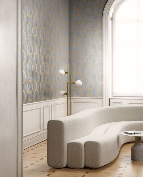 Masureel behang grafisch motief grijs - 53 cm x 10.05 m - 630727 - vtwonen shop