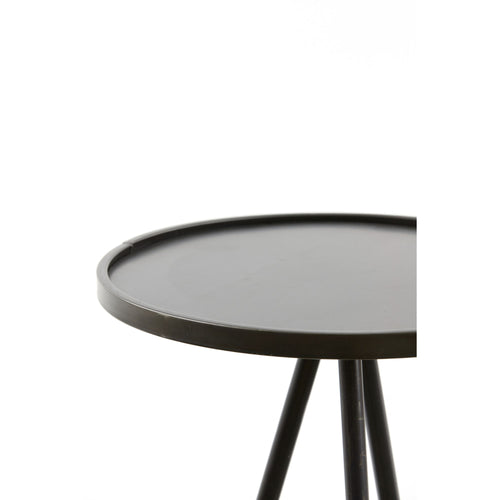 Light & Living bijzettafel ENVIRA - zwart - Ø39.5cm
