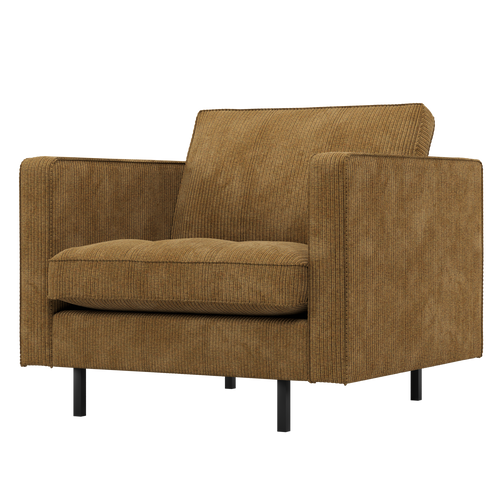 WOOOD classic fauteuil Rodeo - Ribstof - Honinggeel - 83x98x88
