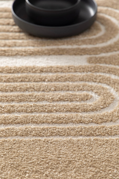 AFK Living vloerkleed Sinea - reliëfeffect - kastanje - 160 x 230 cm - vtwonen shop