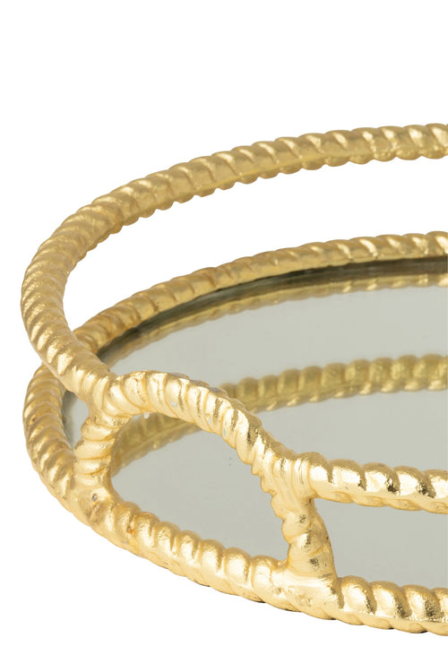 J-Line dienblad - aluminium - goud