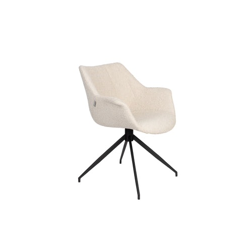 Zuiver Doulton Swivel Eetkamerstoelen met armleuning Naturel - Set van 2 - vtwonen shop