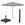 Garden Impressions stokparasol Delta d grijs Ø300 cm met 40kg Eureka voet en hoes