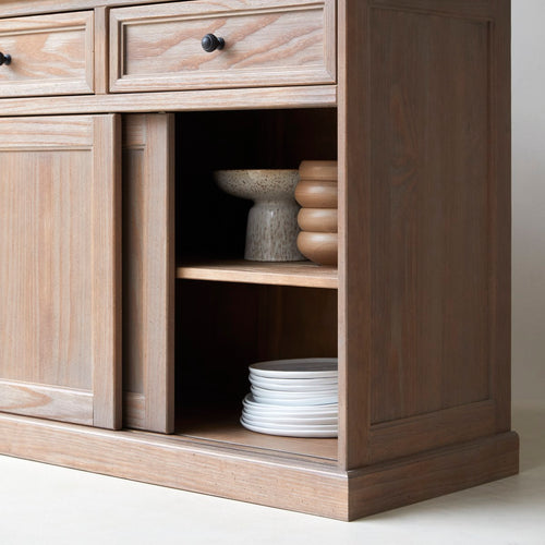 Tikamoon Massief grenen buffetkast 110 cm - Naturel - vtwonen shop