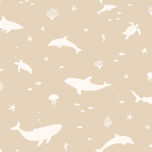 ESTAhome behang onderwaterwereld beige - 50 x 900 cm - 131471 - vtwonen shop