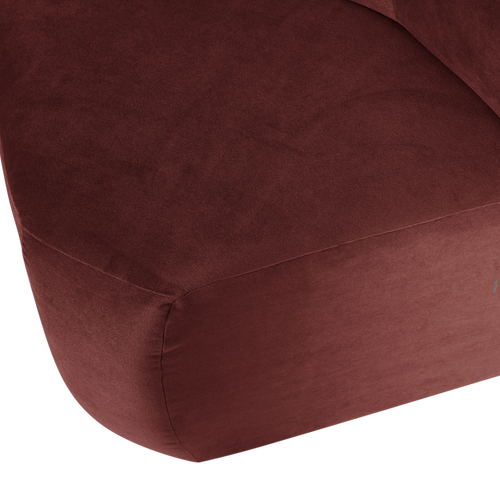 WOOOD eetbank hoek rugleuning Mojo Base - Velvet - Kastanjebruin - 83x80x80