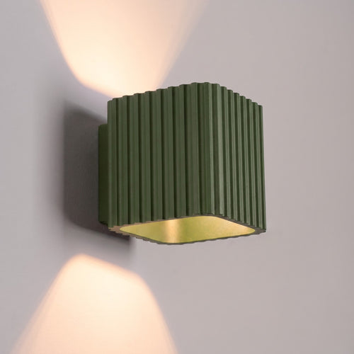 Sollux Lighting Wandlamp RIFF olijfgroen G9 - 10x12x10cm