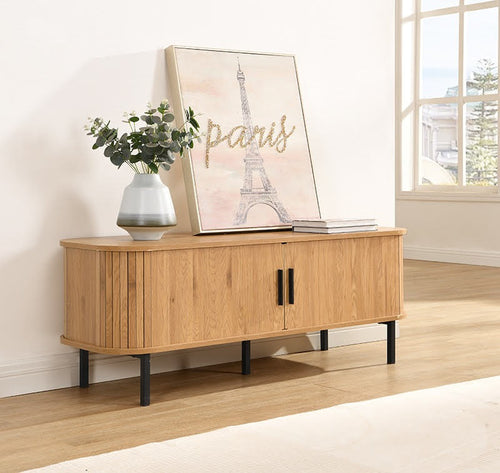 FurniLux TV Meubel Stockholm 120x40x45 cm - Strak Scandinavisch Design met Schuifdeuren uit de Sweden-serie - vtwonen shop