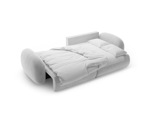 Cosmopolitan Design Omkeerbare converteerbare hoekbank met opbergdoos Tonale 4-zits, flueel grijs - 149x262x88cm