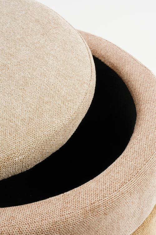 Mica Decorations Opbergpoef - H40 x Ø59 cm - Roze - vtwonen shop