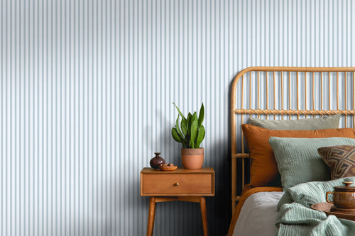 Sanders & Sanders behang geschilderde strepen blauw - 50 x 900 cm - 935401