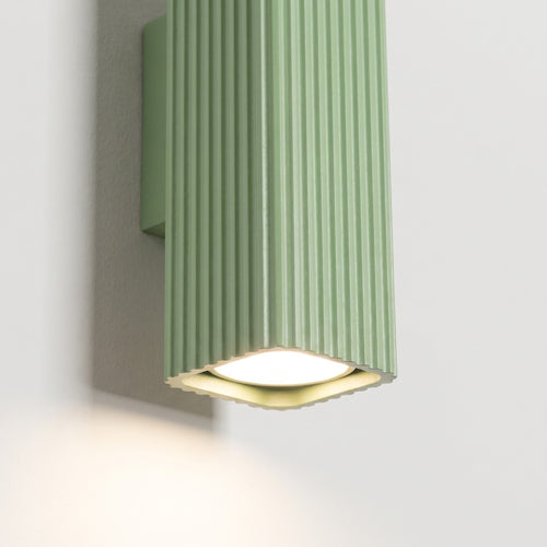 Sollux Lighting Wandlamp RAYO 20 saliegroen - 6x8x20cm