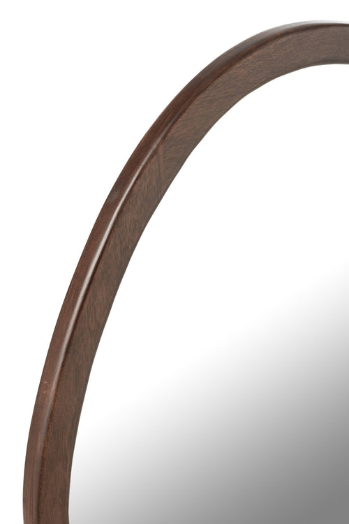 J-Line spiegel Whisp - hout - bruin - large - Ø 59 cm