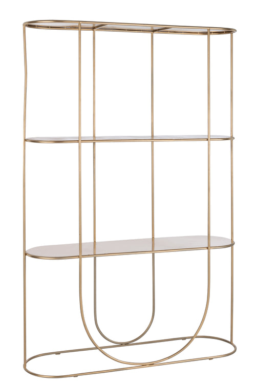 J-Line rek 3 Planken + Curve décoration - metaal - goud - vtwonen shop