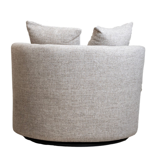 Giga Meubel Draaifauteuil Thony - Beige Chenille Stof - 93x88x84cm
