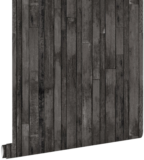 ESTAhome behang sloophout zwart - 53 cm x 10.05 m - 138815