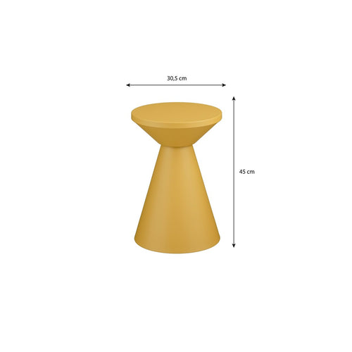 Mica Decorations Jim Bijzettafel - H45 x Ø31 cm - IJzer - Okergeel