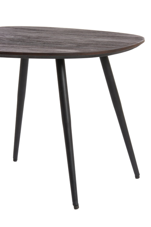 Light & Living salontafel VIEJO - 62x42x38cm - bruin - Set van 3