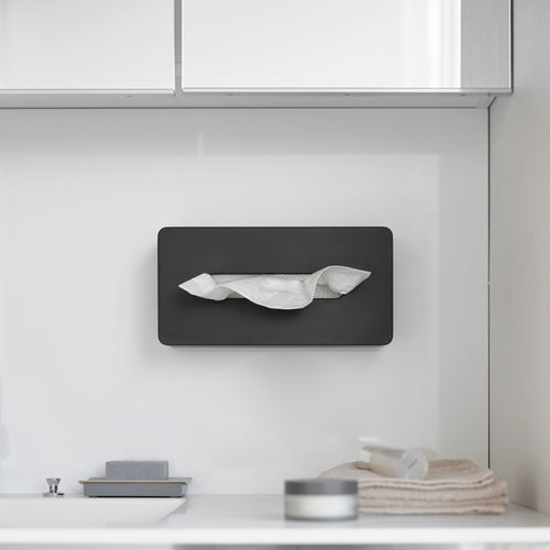 Yamazaki Zelfklevende Tissuebox - Tower - Zwart - vtwonen shop