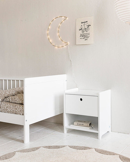 Petite Amélie Nachtkastje kinderkamer met opbergruimte - MDF - wit